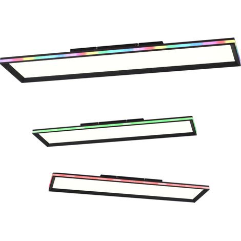 Plafoniera LED plafoniera soggiorno lampada luce diurna luce sala da pranzo, plastica bianca, telecomando dimmerabile CCT RGB memory, 43W 2300Lm 2700-5000K, L 100 cm (1/5)