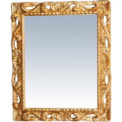 Miroir Mural pour Chambre à Coucher - L94xPR6.5xH114 cm - Miroir avec Cadre - Finition Feuille d'or Antique - Miroir Vintage - Fabriqué en Italie (1/3)