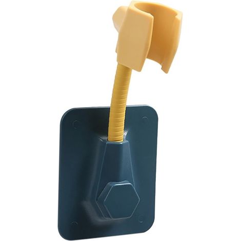 Support Pour Tête De Douche - Fixation À Ventouse Réglable 360° - Pour Murs Lisses Carrelage Verre Miroir - ABS Noir Blanc Bleu - 1 Pièce (1/5)