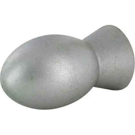 Knopf oliv, PVC grau alu, D.15mm, H.30mm, 1 Stück mit Schrauben.