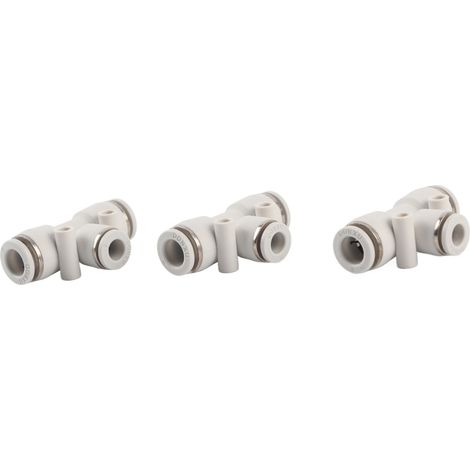 20 raccords rapides pneumatiques en plastique PBT, réducteurs en T à 3 voies, pour tubes de commande PEG8-6 (1/5)