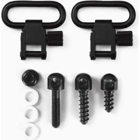 Ensemble de 3 vis et 2 boucles à dégagement rapide en fer robuste (base de boucle QD de 1 pouce) pour sangles (1/4)