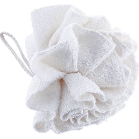 Fleur de douche fibre de bambou et polyester - blanc - Tendance (1/2)