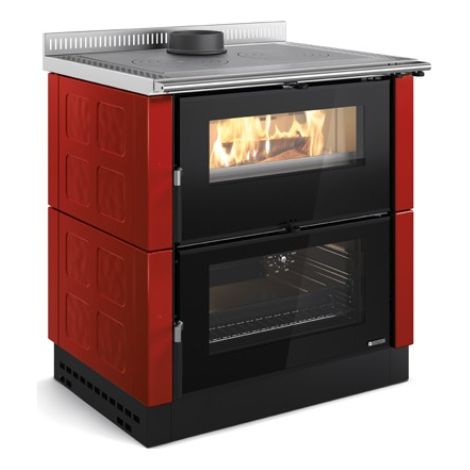 Nordica – Cuisinière à bois 7 kW – Rendement 85.1 % – Volume de chauffe 200 m³ – Dimensions L 800 x H 910 x P 600 mm – Système de combustion avancé (1/2)