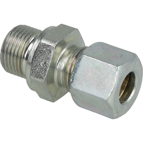 Raccord à visser droit mâle 3/8'' x 10 mm avec filetage cylindrique