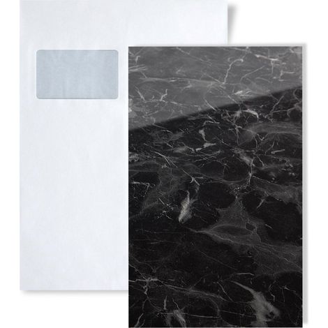1 SAMPLE PIECE S-19341 WallFace MARBLE BLACK AR+ S-Glass Collection Sample of decorative panel in DIN A5 size (1/2)