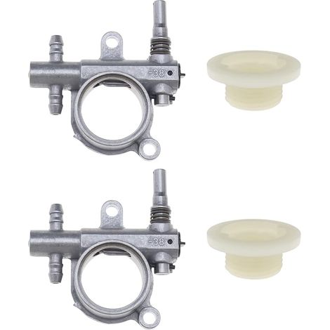 Lot de 2 pompes à huile pour tronçonneuse avec engrenage à vis sans fin compatible avec tronçonneuse 25 CC/38 CC 2500/3800 pièces de rechange pour outils électriques d'extérieur (1/5)