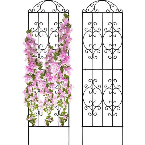 Garden Trellis Set of 2 80" Height x 22" Width Heavy Duty Metal Garden Trellis Suitable for Supporting Climbing Plants Such as Roses, Vegetables, Vines (1/5)