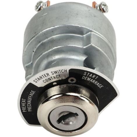 Interruttore di accensione 183827 – Interruttore a chiave per motori Kubota D722, D902, D1005, D1105, D1305, V1205, V1305 e V1505 – Lega di alluminio