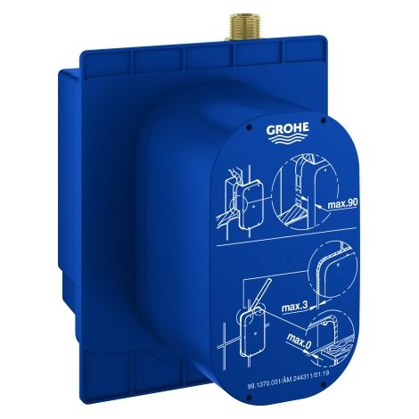GROHE Unterputz-Einbaukasten Euroeco CE 363371, ohne Mischung, für IR-Fertigmontagesets, mit Dichtmanschette, für normgerechte Wanddurchführung bei Wassereinwirkung nach DIN 18534:2017