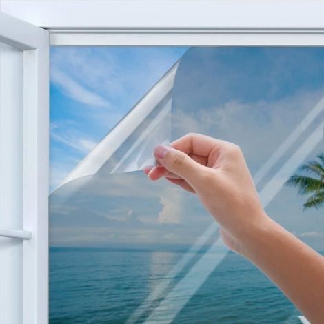 Film Miroir Fenêtre - Uiter Film Anti-UV Pour Vitres Static Bloquage A 100 % De La Lumière Pour La Protection ( 45cm x 200cm Gris ) (1/4)