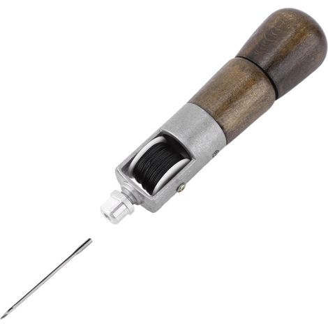 Kit d'outils pour la couture du cuir (à faire soi-même), comprenant un point noué, 2 aiguilles et une clé. (1/5)
