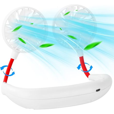 Nackenventilator 2000mAh USB leise tragbar Weiß (1/5)