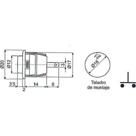 Dispositivo di comando electro-dh 11.525/b/p termoplastico 2A 250V (1/3)