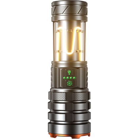[JAMAIS UTILISÉ] Lampe torche LED ultra-lumineuse, rechargeable, zoomable, 11 modes d'éclairage, longue durée de vie, lampe torche tactique étanche pour le camping, l'extérieur et les urgences (1/5)