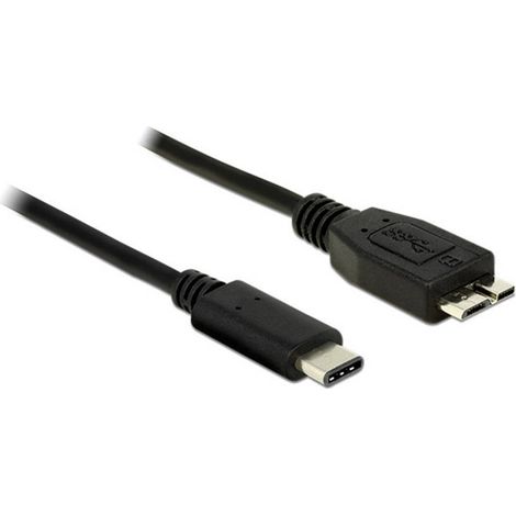 Delock Câble USB USB 3.2 Gen1 (USB 3.0) USB-C® mâle, USB-Micro-B 3.0 mâle 1.00 m noir 83677 W972071 (1/3)