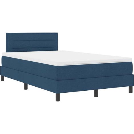 Matelas à ressorts avec matelas et lumière LED bleue, 120 x 200 cm, revêtement en tissu. (1/5)