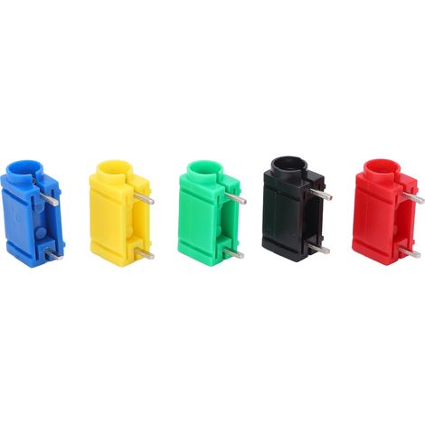 Lot de 10 prises bananes pour circuits imprimés, bonne conductivité, diamètre 4 mm, résistantes à la corrosion, fiches plaquées argent, connecteurs de prises pour panneaux de circuits imprimés. (1/5)