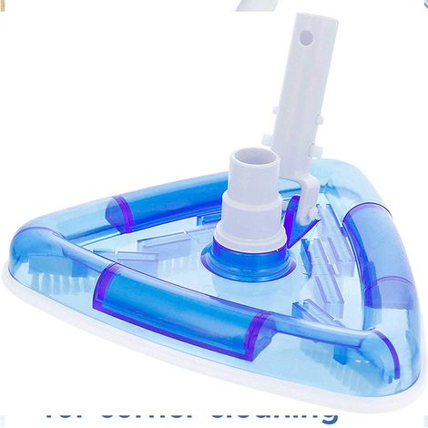 Aspirateur robuste avec brosse inférieure pour outils de nettoyage de piscine, tête d'aspirateur triangulaire. (1/4)