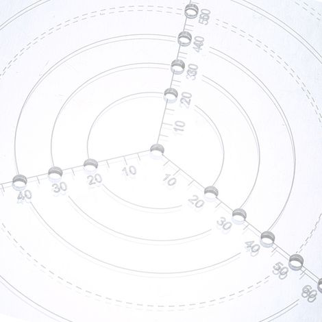 Decdeal Boussole de recherche de Center rond, outil de centrage de tour en acrylique transparent, jauge de cercle pour dessiner des cercles, diamètre de travail de tournage du bois (1/5)