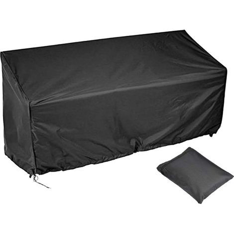 Housse de protection pour banc d'extérieur 162x66x89cm – Imperméable en fibre de polyester – Avec sac de rangement – Fixation nylon (1/4)