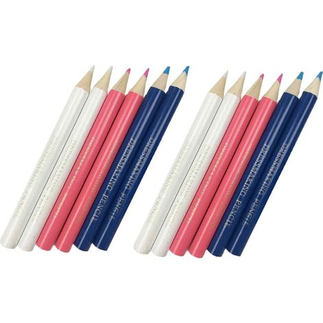 12 marqueurs pour tissu, crayons de couture lavables et effaçables à sec, pointe fine, pour traçage précis sur coton, denim, cuir (1/5)