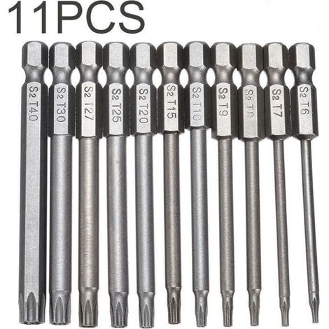 Jeu de mandrins de perceuse, 11 pièces, 75 mm (1/4)