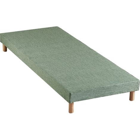 Sommier tapissier à lattes vert celadon made in France 90 x 200 cm (1/2)