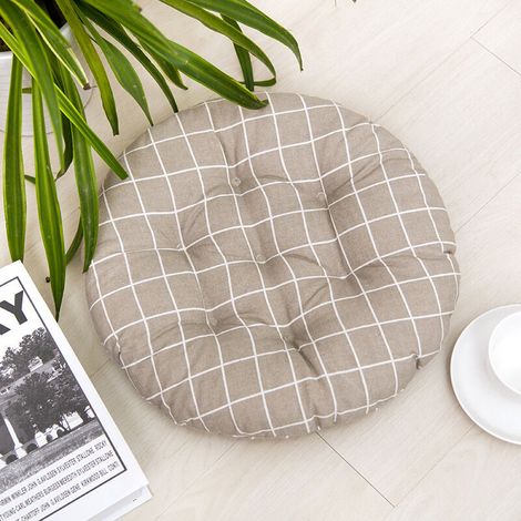 royaluxe - 4 Coussins de siège 40x40cm, Coussins de Chaise pour intérieur et extérieur - décoration de mobilier de Jardin Coussins de Chaise. (Ronde,E) (1/5)