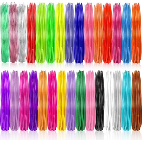 Fil Stylo 3D Pla Total 150M pour Fil Stylo 3D,30 Couleurs 5 M 1,75MM Recharge 3D Pen Filament, Convient à tous les stylos d'impression 3D haute température