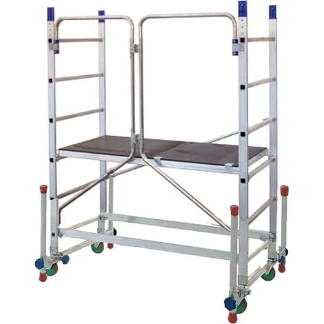 Echafaudage base pliante avec kit dénivelé - Haut. travail max 3.00m - AL205/P/ALT-LIV