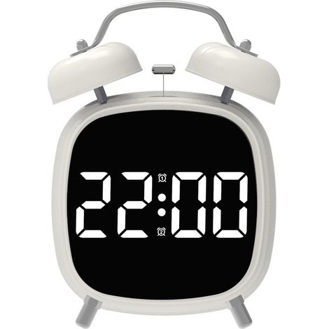 Sveglia potente, sveglia con suoneria forte, orologio per chi ha difficoltà a svegliarsi, orologio multifunzionale, sveglia, orologio da tavolo, sveglia digitale per chi ha il sonno pesante, luce bian