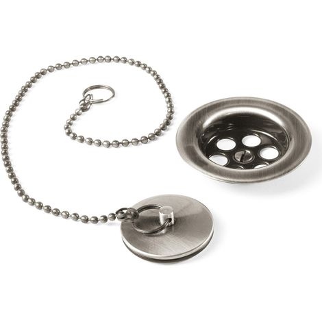 TAPÓN CON CADENILLA Y PLATILLO PARA LAVABO