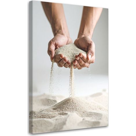 Wandbild Hände Sand beige Boho 40x60 cm (1/5)