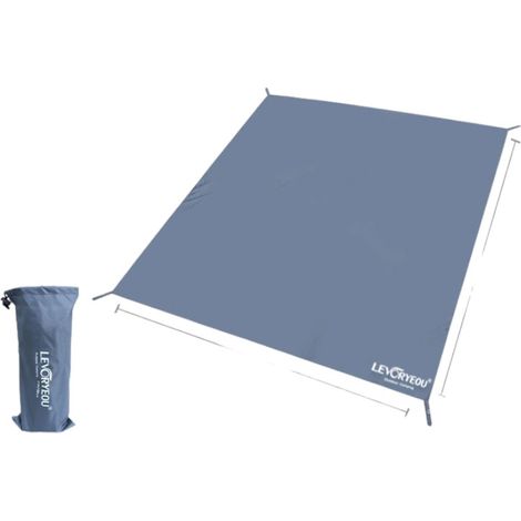 Tapis de sol imperméable pour tente de camping extérieur, tissu Oxford résistant, avec piquets métalliques inclus, protection durable pour le sol, idéal pour randonnée et bivouac.