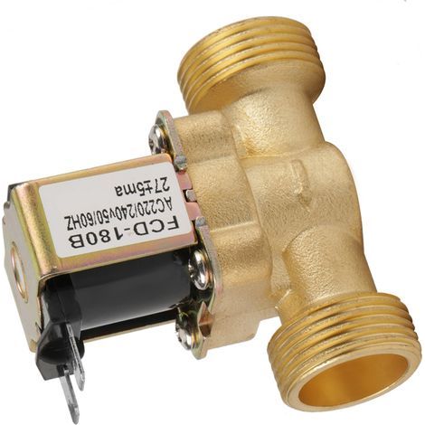 Válvula solenoide de agua de 2 vías G3/4 normalmente cerrada, CA 220V, válvula solenoide para control de presión FCD-180B (1/5)