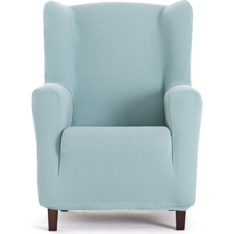Housse de Fauteuil bi-élastique pour bergère Couleur Eau de mer Design Harlem (1/5)
