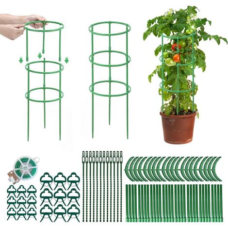 Tuteurs pour Plantes, Demi Rond Supports de Plantes Réglables, 151 Pièces, Réutilisable pour Tomates, Monstera, Pivoines, Hortensias, Plantes Grimpantes (1/5)
