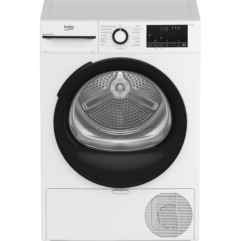 Beko – Sèche-linge à condensation 8 kg – Classe B – 64 dB – Pompe à chaleur – 15 programmes – D3H28303W