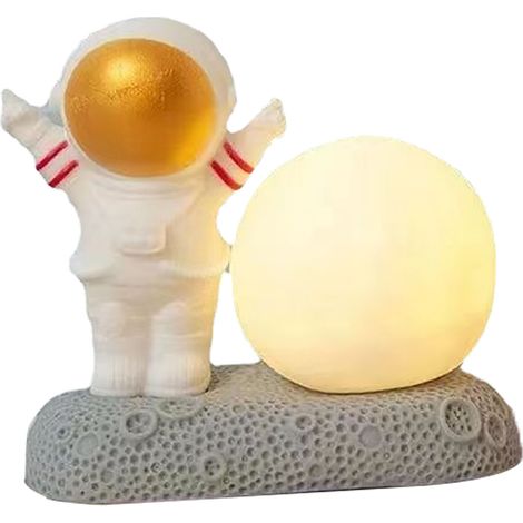 Lune et astronaute décorative lampe de chevet à lumière