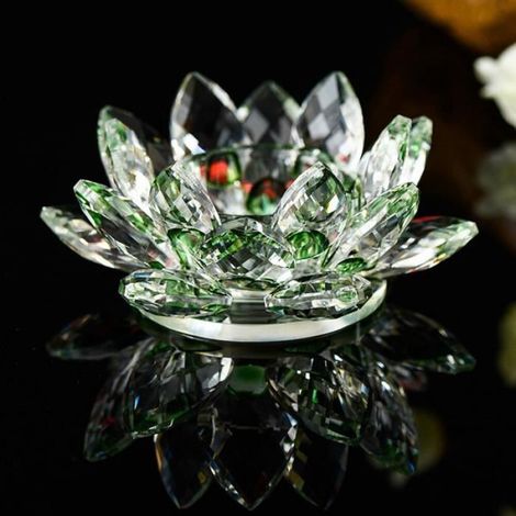 Tapez F Bougeoir En Verre Cristal Fleur De Lotus, Bougeoir Bouddhiste, Décoration Pour Bar De Mariage, Fête D (1/4)