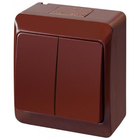 Interrupteur Mural Hermétique - Brun - Ip44 - 10a - Hermes 0332-06