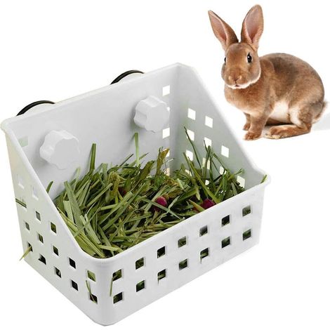 Mangeoire À Foin Moins Gaspillé – Idéal Pour Lapin, Chinchilla, Cochon D'Inde, Bol Alimentaire En Plastique Pour Herbe Et Nourriture