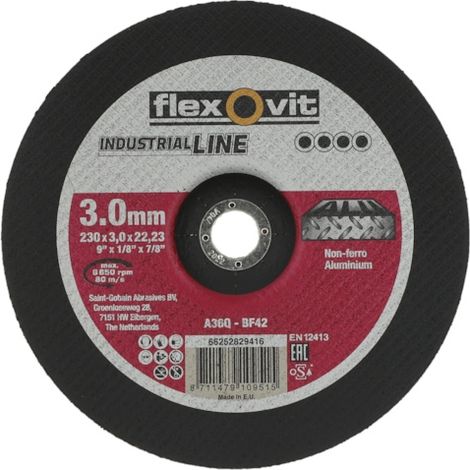 Meule à tronçonner INDUSTRIAL LINE - Ø 230 mm - Épaisseur 2.5 mm - FLEXOVIT