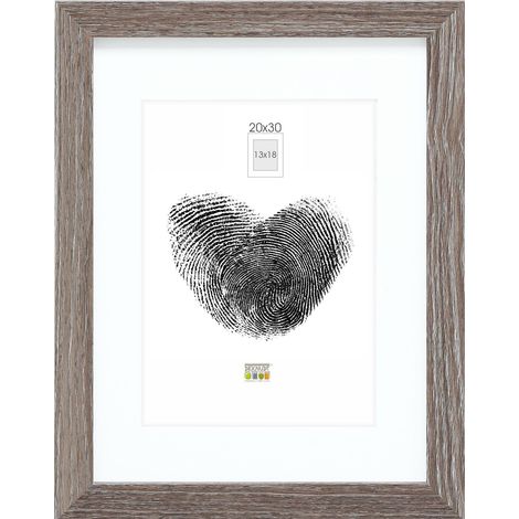 Cadre avec Passe-partout 1 photo 13x18cm Bois gris S66KH3 P1 (1/5)