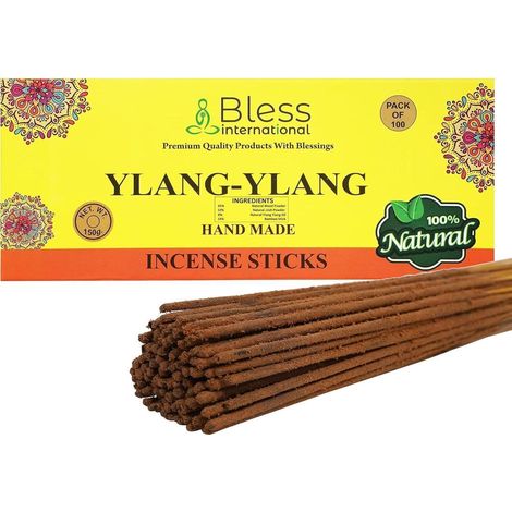 Bâtons d'encens Ylang-Ylang faits à la main, naturels et biologiques, 100 pièces (1/5)