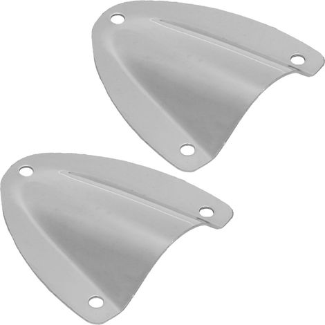 Passe-fil en acier inoxydable poli 2 pièces coquille de palourde pour bateau, couvercle d'évent traversant, accessoire marin robuste (1/5)