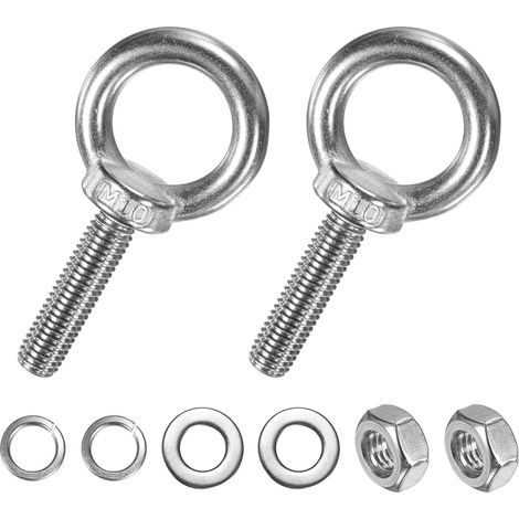 2-Sets Boulon À Œil En Acier Inoxydable M10x40mm Boulon À Œil (1/5)