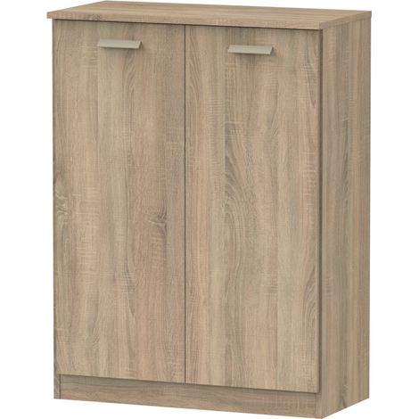 Armario bajo multiusos Tibet 2 puertas abatibles acabado roble cambrian, 101 cm(alto)74 cm(ancho)37 cm(largo) (1/4)