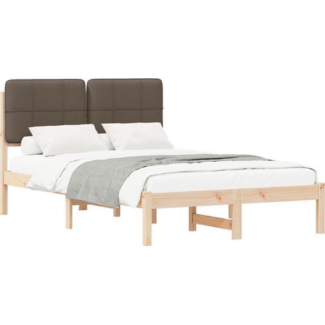 Maison Exclusive - Letto con Testiera Rivestita Talpa 120 x 200 cm Pino massello (1/5)